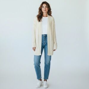Cable & Gauge Ivory Knit Cardigan